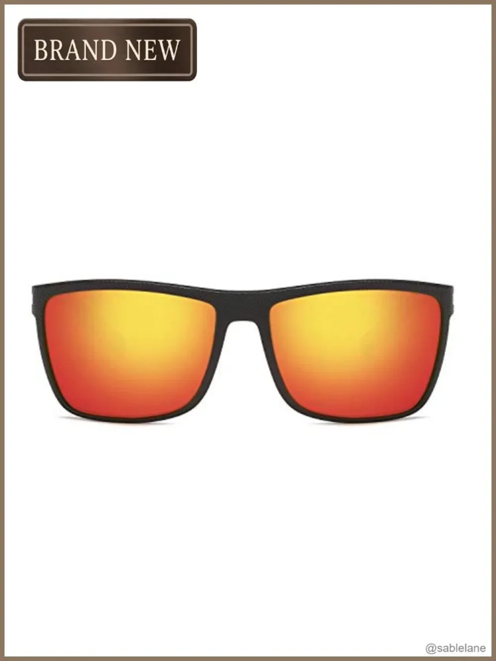 Polarized Sunglasses for Men Lightweight TR90 Frame UV400 Protection Square